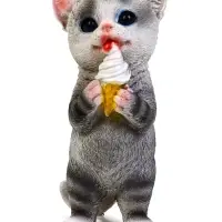 Садовая фигура 19 х 11 х 7 см "Котенок с пироженкой"