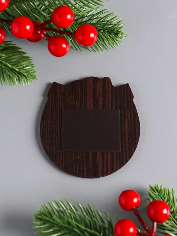 Магнит новогодний подкова "Счастья" 7х7 см