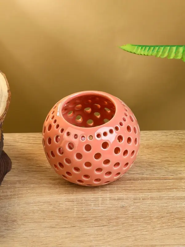 Аромалампа  "Шар" керамика, цв. коралловый, 8,5х8,5х8 см