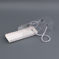 Коробка под рулет, белая 18,5 х 6,5 х 6,5 см. Кондитерская упаковка