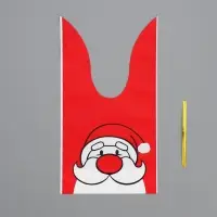 Мешок подарочный с ушками &laquo;Дедушка Мороз&raquo;, 12 х 11.5 см