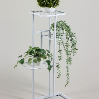 Подставка для цветов Greengo, 4 полки, 43 &times; 22 &times; 82 см, напольная, металл, белая