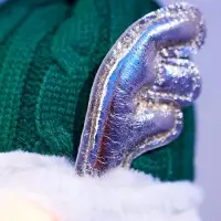 Фигура текстиль &laquo;Гном лосяш в зелёном&raquo; 33&times;12&times;18 см, 1 LED, от батареек AG13&times;3, свечение тёплое белое