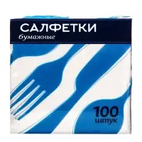 Салфетка однослойная в прозрачной уп, Ромашка 24х24 1сл 100л