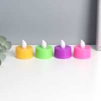 Светодиодные свечи, ночники LED RISALUX &laquo;Загадай желание&raquo; набор 4 шт., RGB, 3.5&times;3.5&times;4 см, МИКС