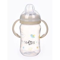 Поильник - непроливайка с силиконовым носиком, 270 мл., цвет бежевый