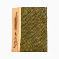 Записная книжка плетеная, 48 листов, 17х22х2 см, цв. бежево-бирюзовый