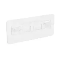 Полкодержатель с клейкой поверхностью ТУНДРА, 120&times;50&times;19 мм, двойной, прозрачный