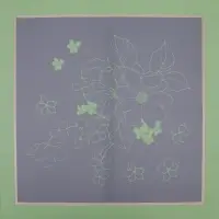 Пленка для цветов матовая, &laquo;Цветы с каймой&raquo;, 58&times;58 см, зелёный