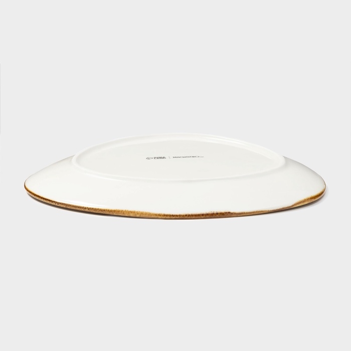 Блюдо фарфоровое для подачи Magistro &laquo;Церера&raquo;, 21&times;18,7 см, цвет белый