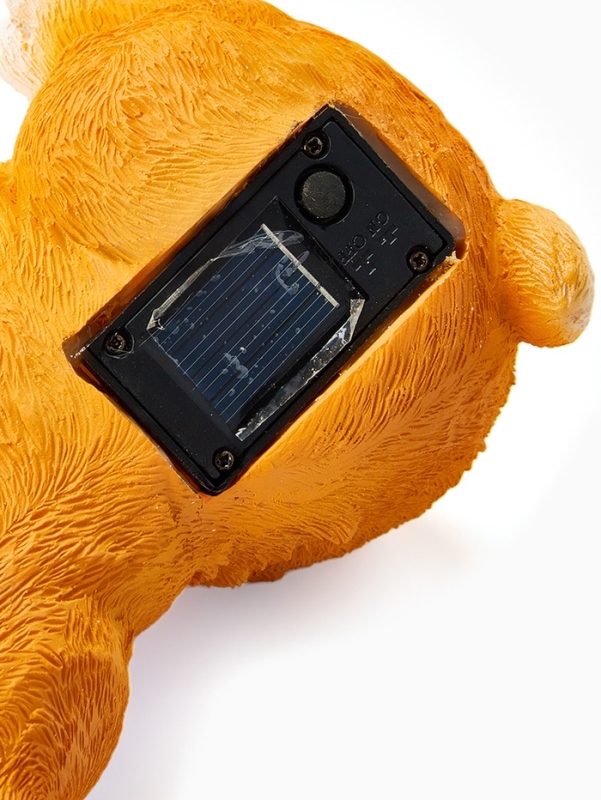 Садовая фигура "Зайка с букетом", 17х11х22 см, с подсветкой