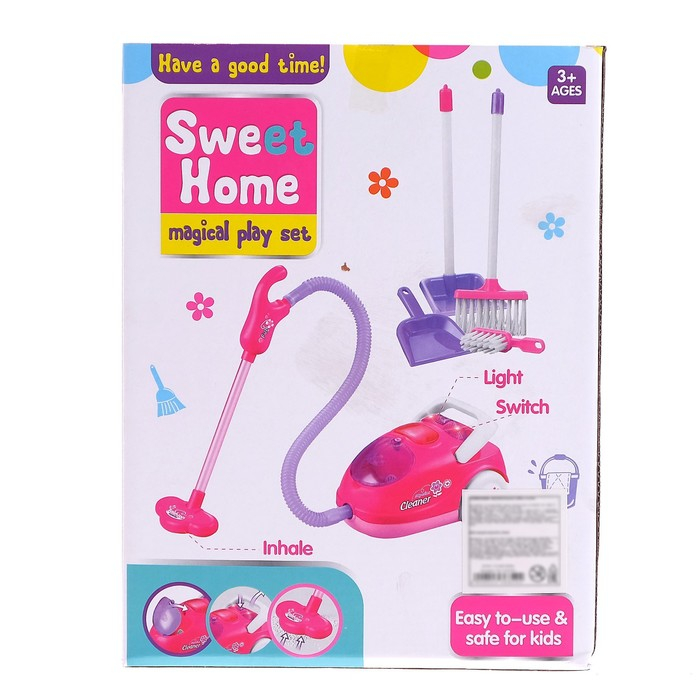 Набор &laquo;Хозяюшка&raquo;: пылесос со светом и звуком, принадлежности для уборки