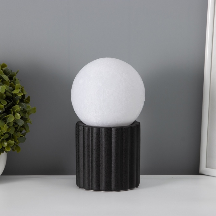 Лампа настольная "Луна"LED 1х40Вт Е27 черный 11х11х21см