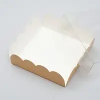 Коробка для печенья, крафт, 9&times;9&times;3 см