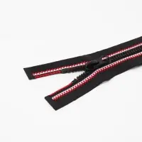 Молния &laquo;Трактор&raquo;, №5, разъёмная, замок автомат, 60 см, чёрная, красная, белая