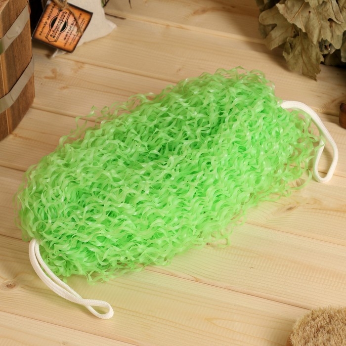 Мочалка банная  "Бублик" большая цвет МИКС 32 см