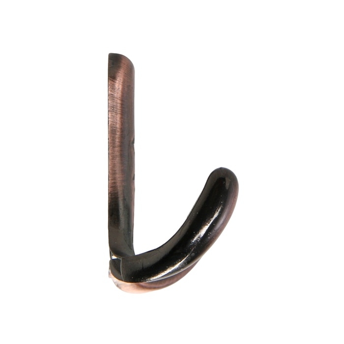 Крючок мебельный ТУНДРА TKD024, двухрожковый, медь