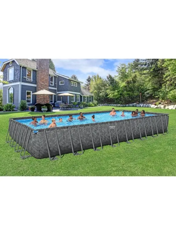 Бассейн каркасный Power Steel 956 х 488 х 132 см (фильтр-насос,лестница,тент) 561KJ