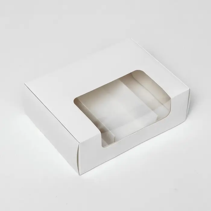 Коробка складная, под 3 эклера, белая, 20&times;20&times;5 см