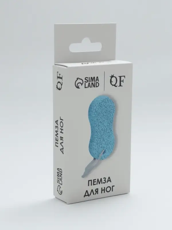 Пемза для педикюра &laquo;Бесконечность&raquo;, с подвесом, 9.5&times;4.5 см, в коробке, МИКС