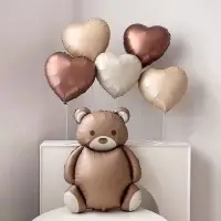 Воздушный шар фольгированный 18" &laquo;Сердце&raquo;, матовый, цвет кремовый