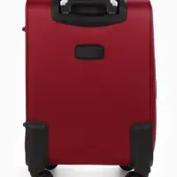 Чемодан 20",Текст,36*25*58,отд на молнии,1 нар/карм, увелич,код замок,4 колеса, красный