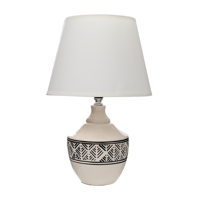 Настольная лампа с абажуром RISALUX &laquo;Аллоро&raquo;, Е14, 40 Вт, 22&times;22&times;35 см