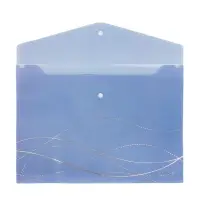 Папка-конверт на кнопке формат А4 180мкр блестящая МИКС Волны  (штрихкод на штуке)