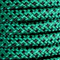 Веревка страховочно-спасательная "Climb" 32 прядная, черно-зеленая, d= 8 мм, 20 м