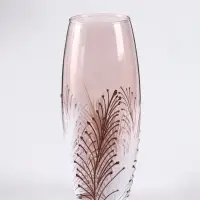 Ваза &laquo;Креман&raquo; овал, шоколад, h=26 см, стекло, светло-коричневая