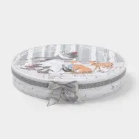 Набор тарелок новогодних &laquo;Снежные забавы&raquo;, 2 шт., d=25.5 см, керамика, подарочная упаковка, белый