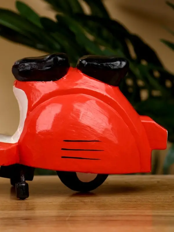 Сувенир "Мопед" дерево 20х13х14 см, цв. красный