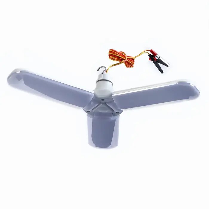 Фонарь кемпинговый, 32 Вт, SMD 2835, кабель l-1.5 м, с зажимом от 12 В, 8.4 х 8.4 х 24 см