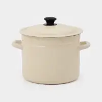 Кастр.цил.борт. 7л (слоновая)Без декора