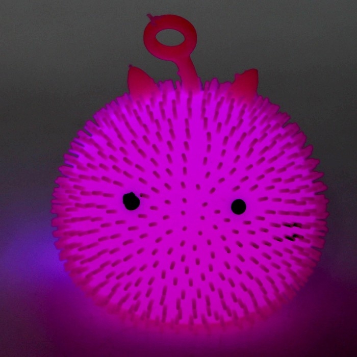 Ёжка &laquo;Котик&raquo; световой, цвета МИКС