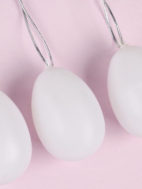 Набор яиц с подвесом под раскраску 5 шт, размер 1 шт 5*6 см, с кистью