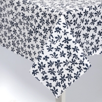 Скатерть на стол Доляна 137&times;180 см, черно-белая