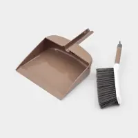 Набор для уборки: совок в комплекте с щёткой и встроенным водосгоном&laquo;Порядок&raquo;, 34&times;24&times;9 см, МИКС