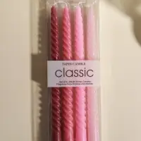 Набор свечей витых, 2х25 см, 4 шт, палитра розового 25,5х8,8х2,4 см