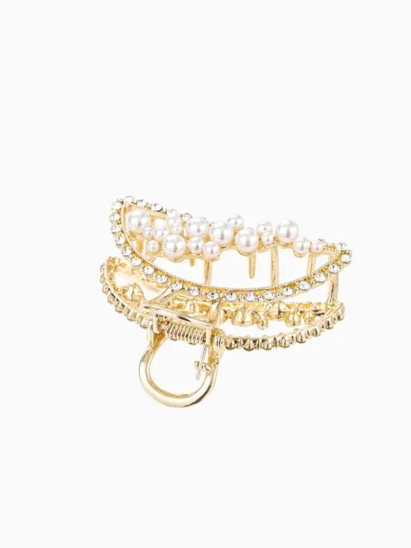 Краб для волос "Абриль" 6 см, золото