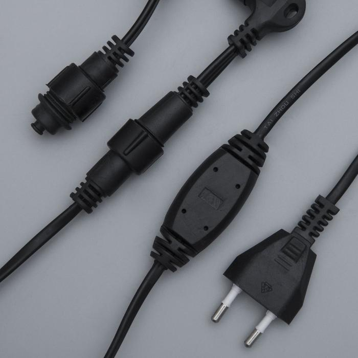 Гирлянда &laquo;Занавес&raquo; 2 &times; 3 м, IP44, УМС, тёмная нить, 760 LED, свечение белое, мерцание, 220 В