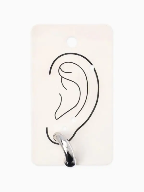 Моно-серьга "Циркуляр", цвет серебро