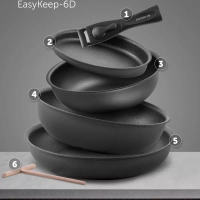Набор сковород EasyKeep-6D со съемной ручкой