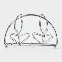 Салфетница Доляна &laquo;Розы&raquo;, хром