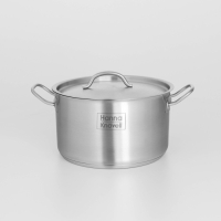 Кастрюля из нержавеющей стали Hanna Kn&ouml;vell с крышкой, 5 л, d=22 см, h=13 см, толщина стенки 0,6 мм, индукция