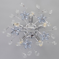 Люстра "Цветы" 5х40Вт Е27 хром 50х50х18см