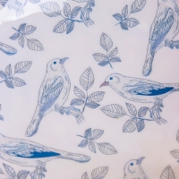 Салатник "Синие птицы" дерево манго 20х20х8 см