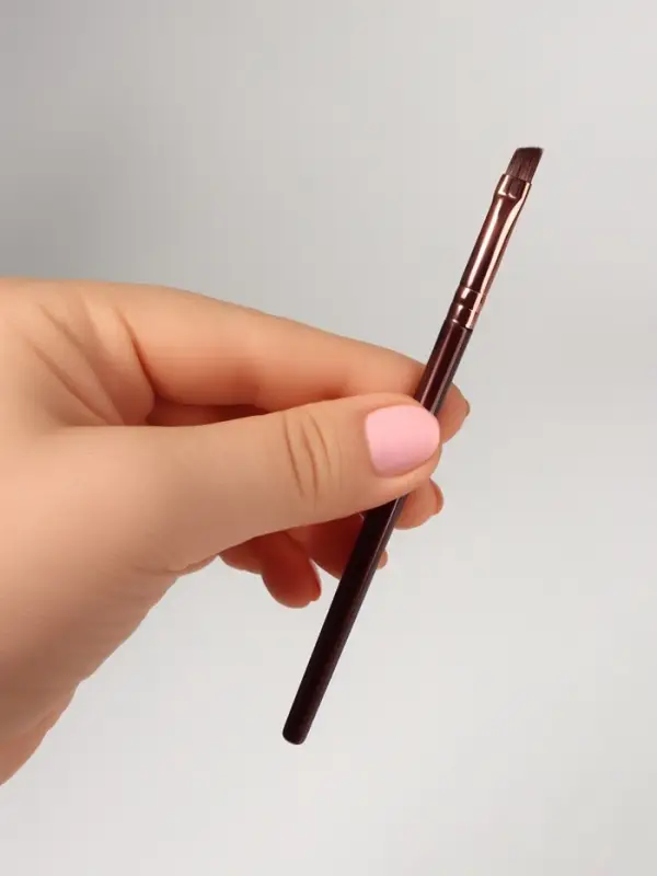 Кисть для макияжа &laquo;Brush COFFEE&raquo;, скошенная, 13 (&plusmn; 1) см, цвет коричневый/бронзовый