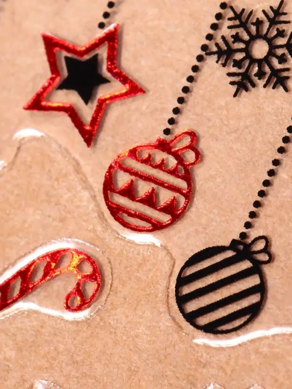 Наклейки для ногтей &laquo;Счастливого Рождества&raquo;, фольгированные, разноцветные