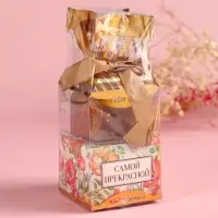 Подарочный набор &laquo;Самой прекрасной&raquo;: крем-мёд с черникой 120 г., чай 50 г.